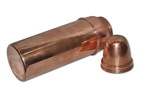 Indian Pure Copper Water Bottle With Lid For Ayurvedic Health Benefits